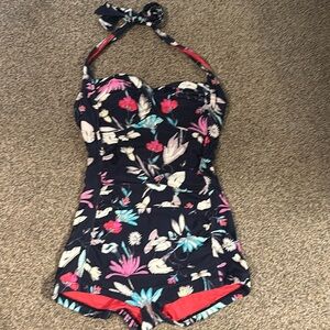 Seafolly floral pinup bathing suit Sz 8
